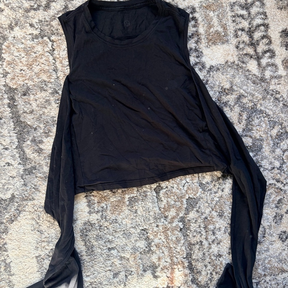 lululemon athletica Black Crop Top